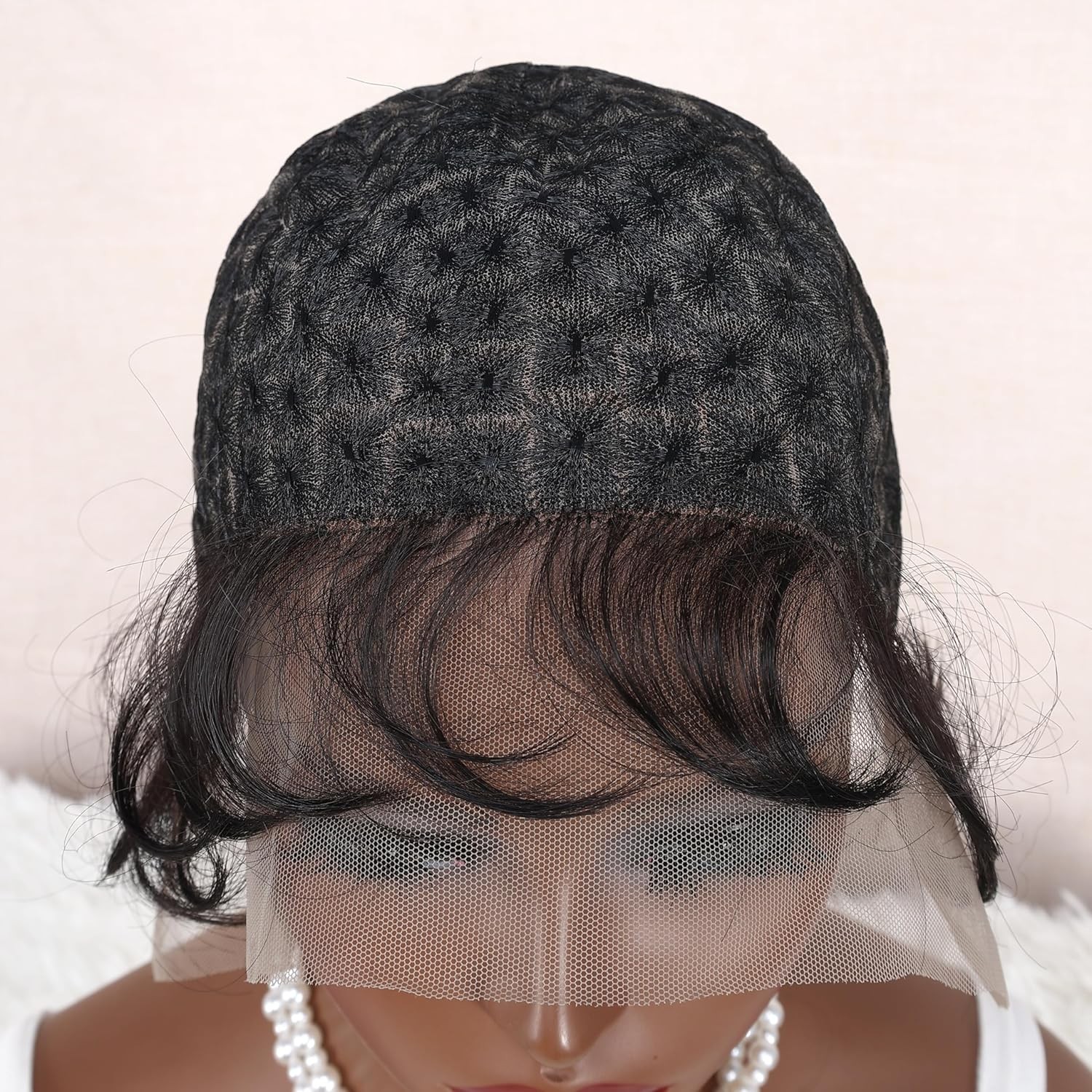 Full Double Lace Embroidery Braided Wig Cap For Crochet Hair DIY 1pc