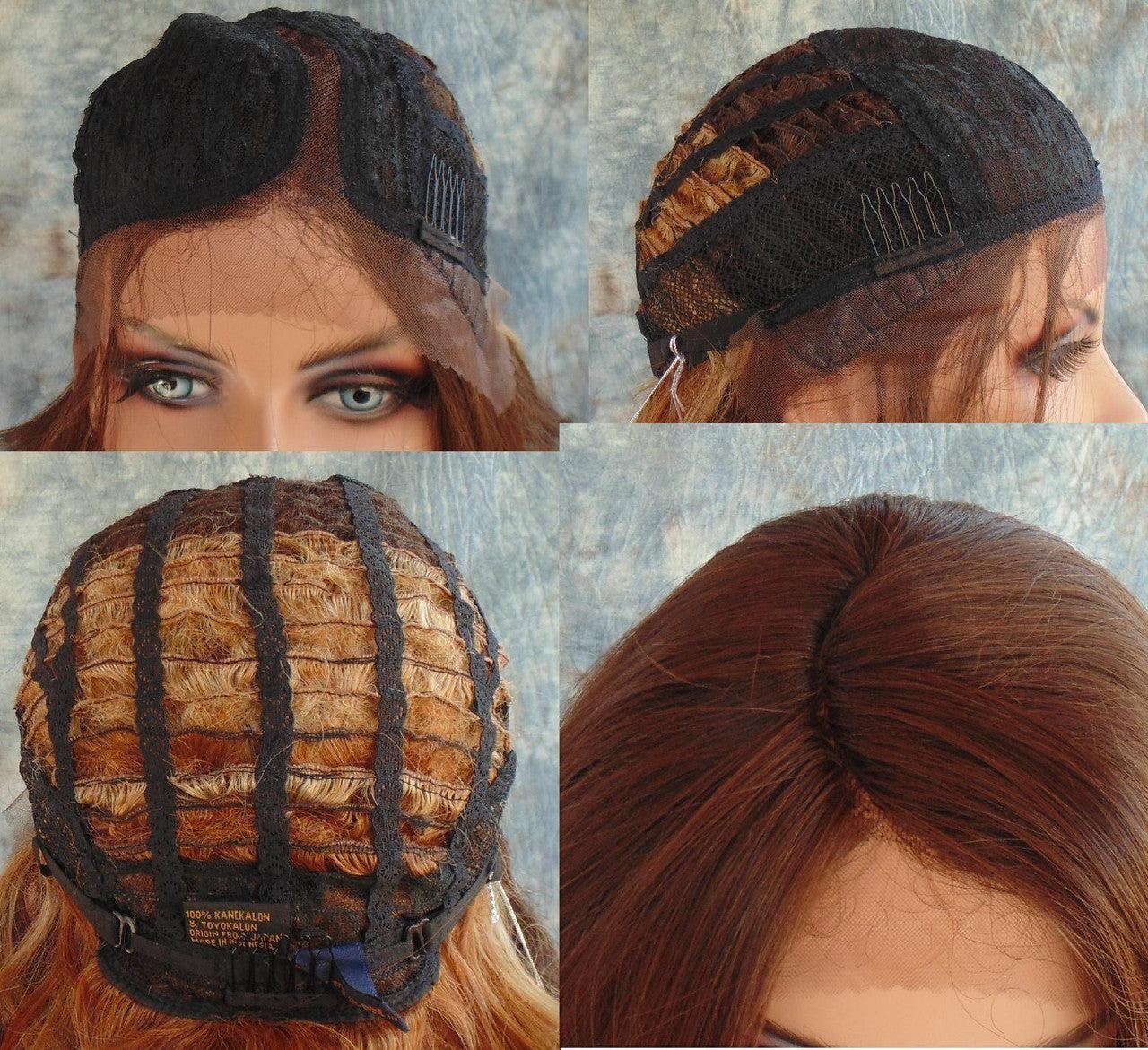 LACE FRONT C PART STRAIGHT WITH SIDE BANG WIG T1B.BURGANDY GORGEOUS SEXY 471