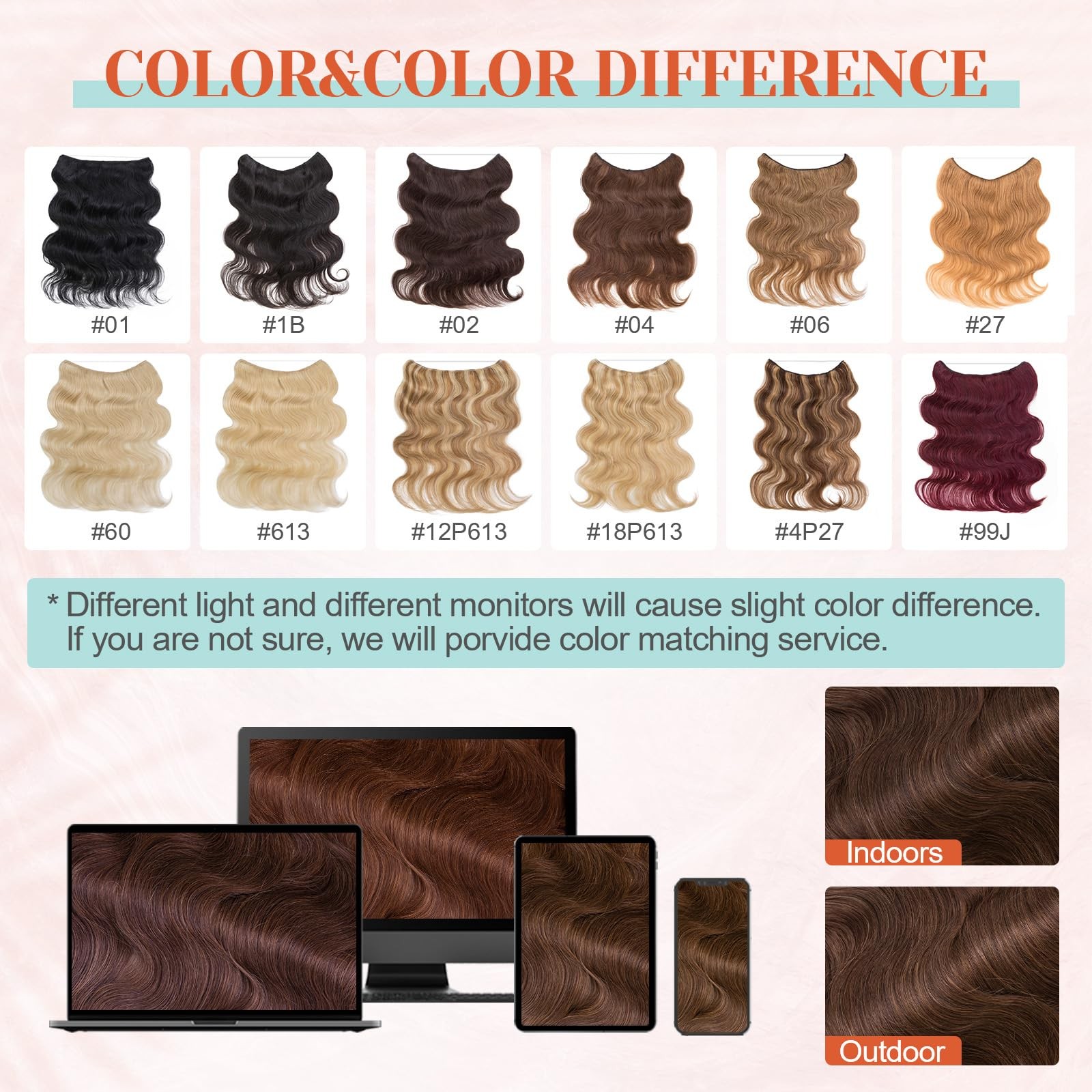 Benehair Halo Hair Extensions Real Human Hair Brown Halo Hair Extension 100