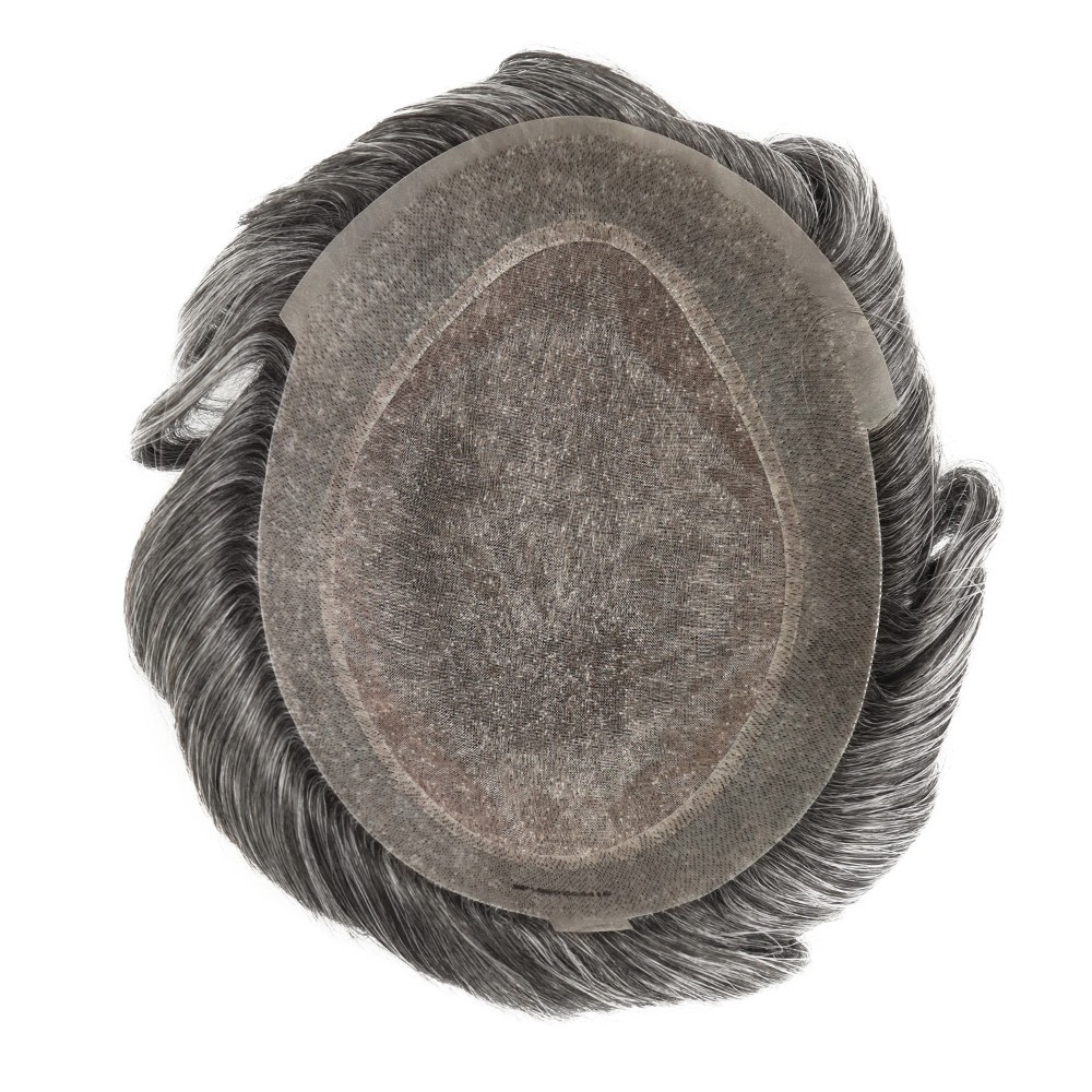 Toupee For Mens Human Hair Durable Mono Skin Replecement System Gent Hairpieces