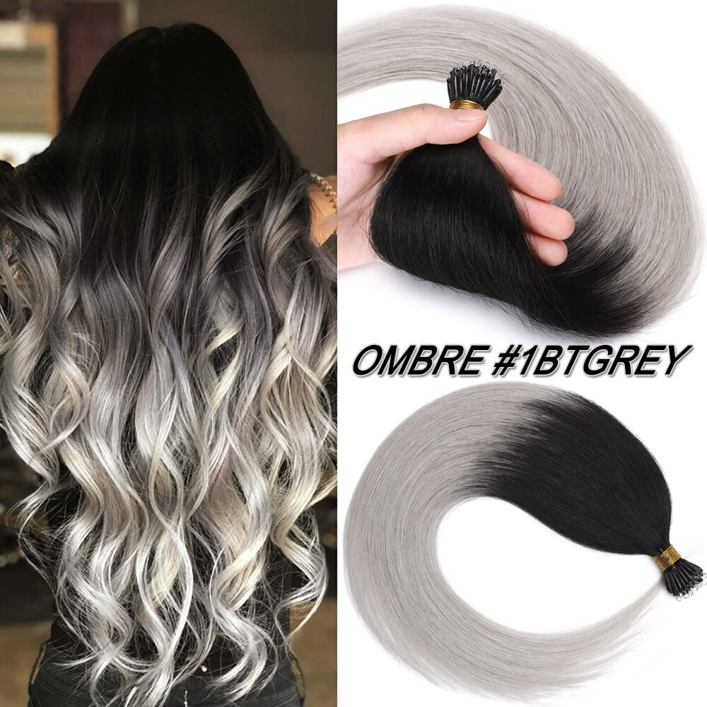 Human Hair Nano Loop Extensions Full Head 100% Remy Ring Tip 1g Thick Seamless A