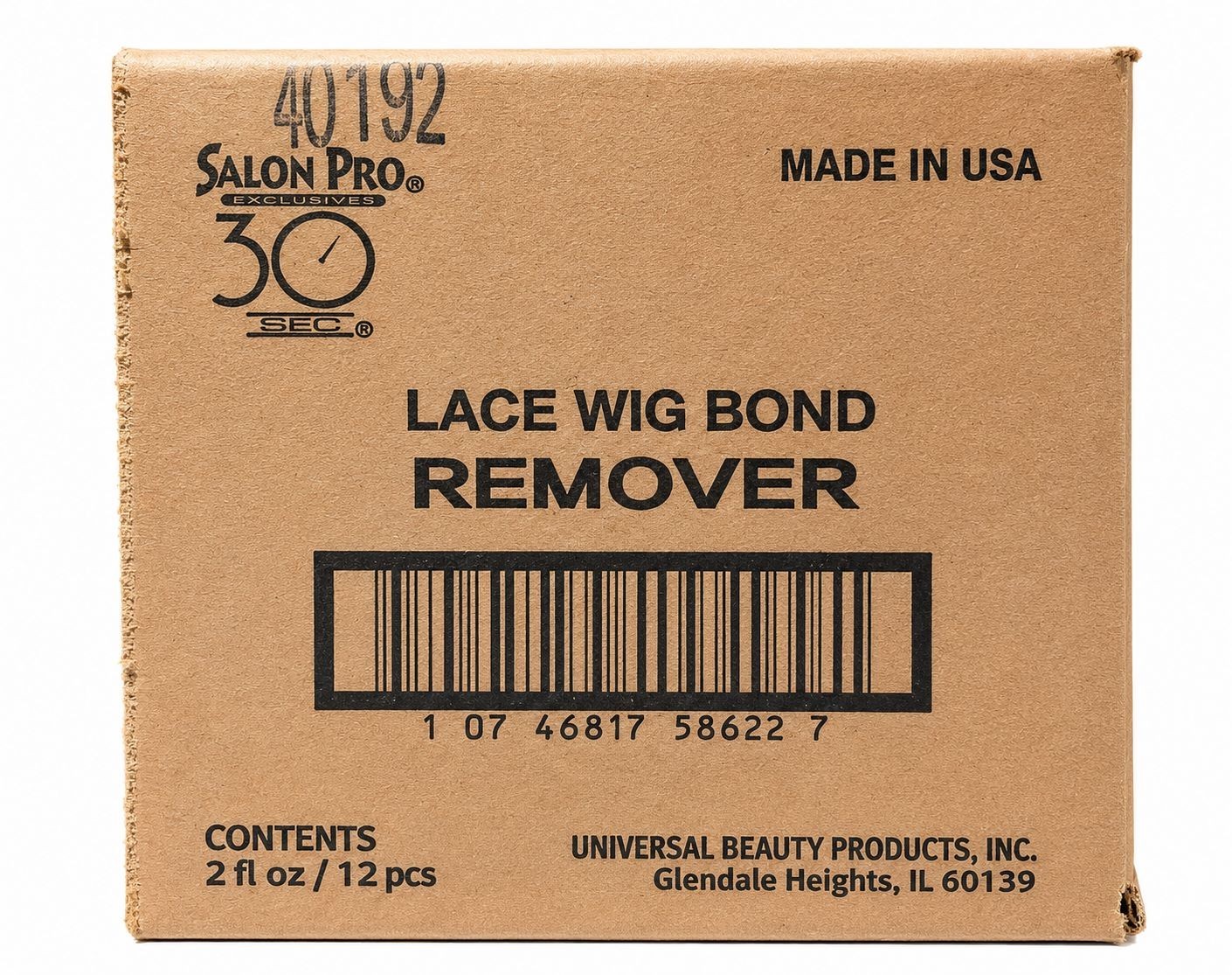 Salon Pro 30 Sec Lace Wig Bond Conditioning Remover – 2 oz x 12 – Sealed Box
