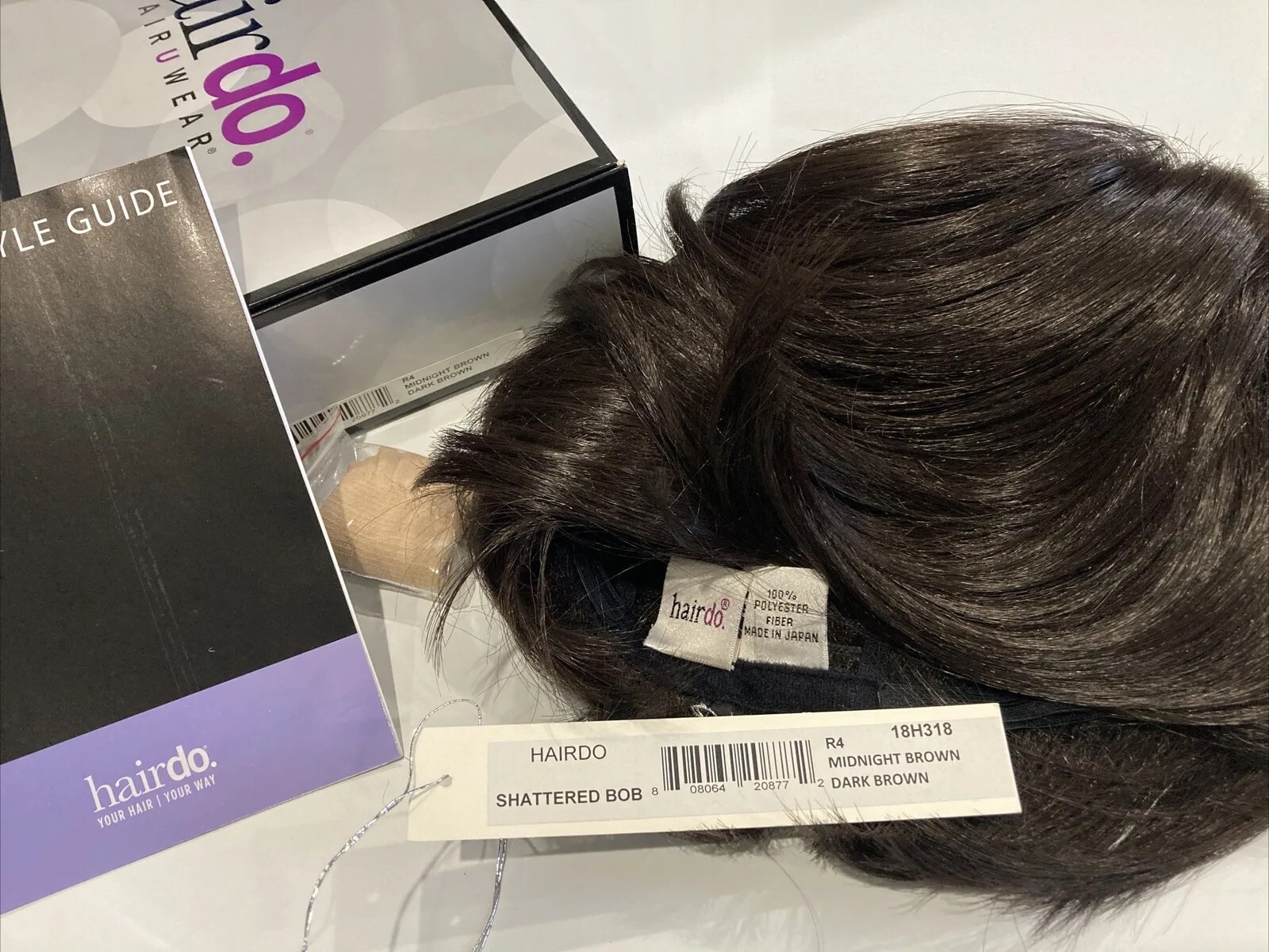 SHATTERED BOB WIG BY HAIRDO R4 Midnight Brown Dark Brown New In Box