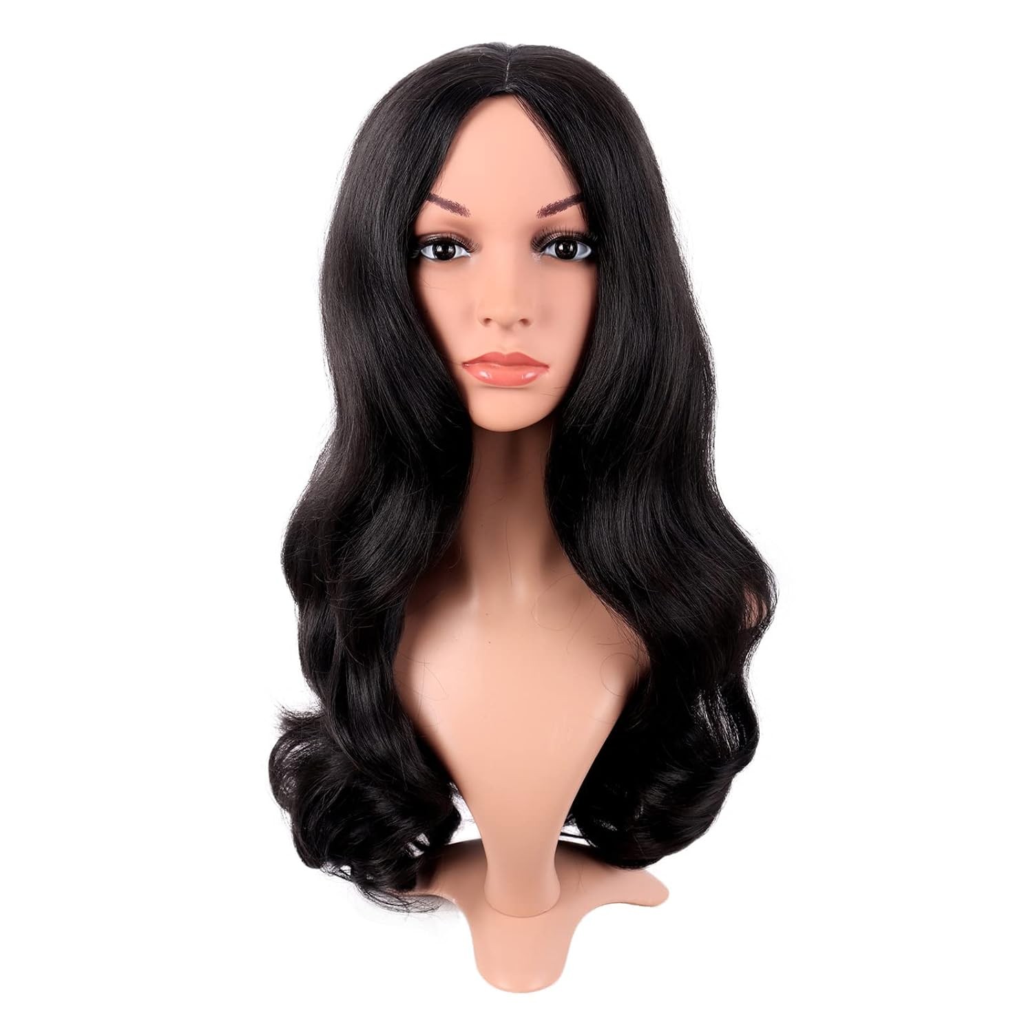 MapofBeauty 22 Inch/55cm Fashion Long Synthetic Fiber Curly Hair Middle Part Cos