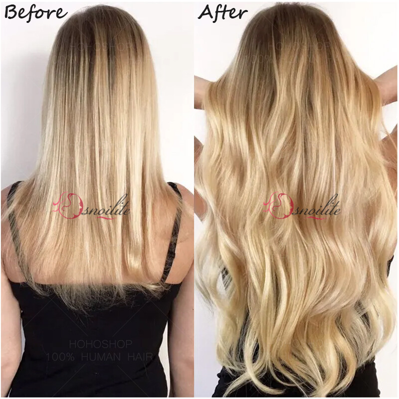 8A Russian I-Tip Stick Remy Human Hair Extensions Micro Nano Ring Blonde 1G 0.5G