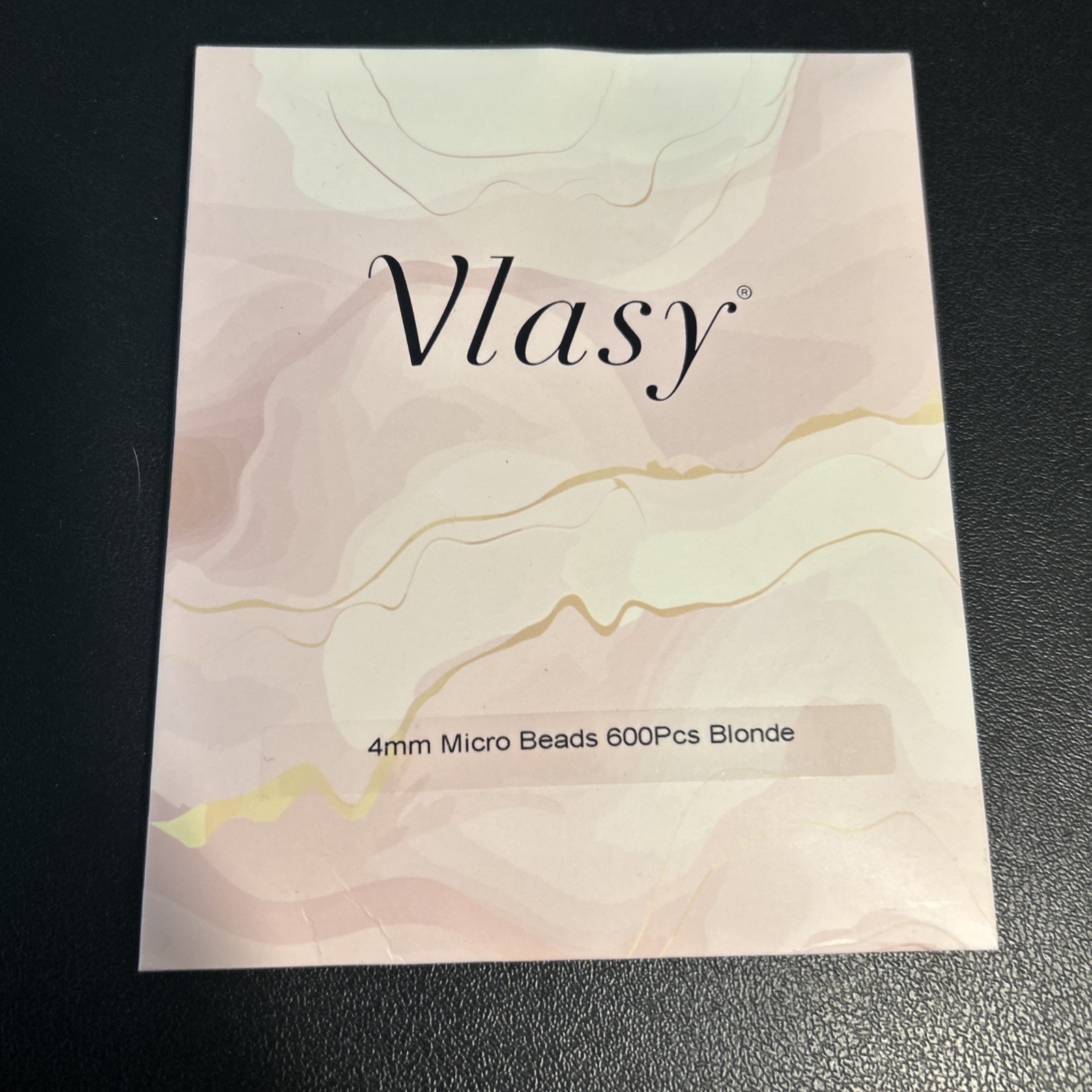 Vlasy 600Pcs 4mm Silicone Lined Micro Ring Beads for Hair Extensions Blonde