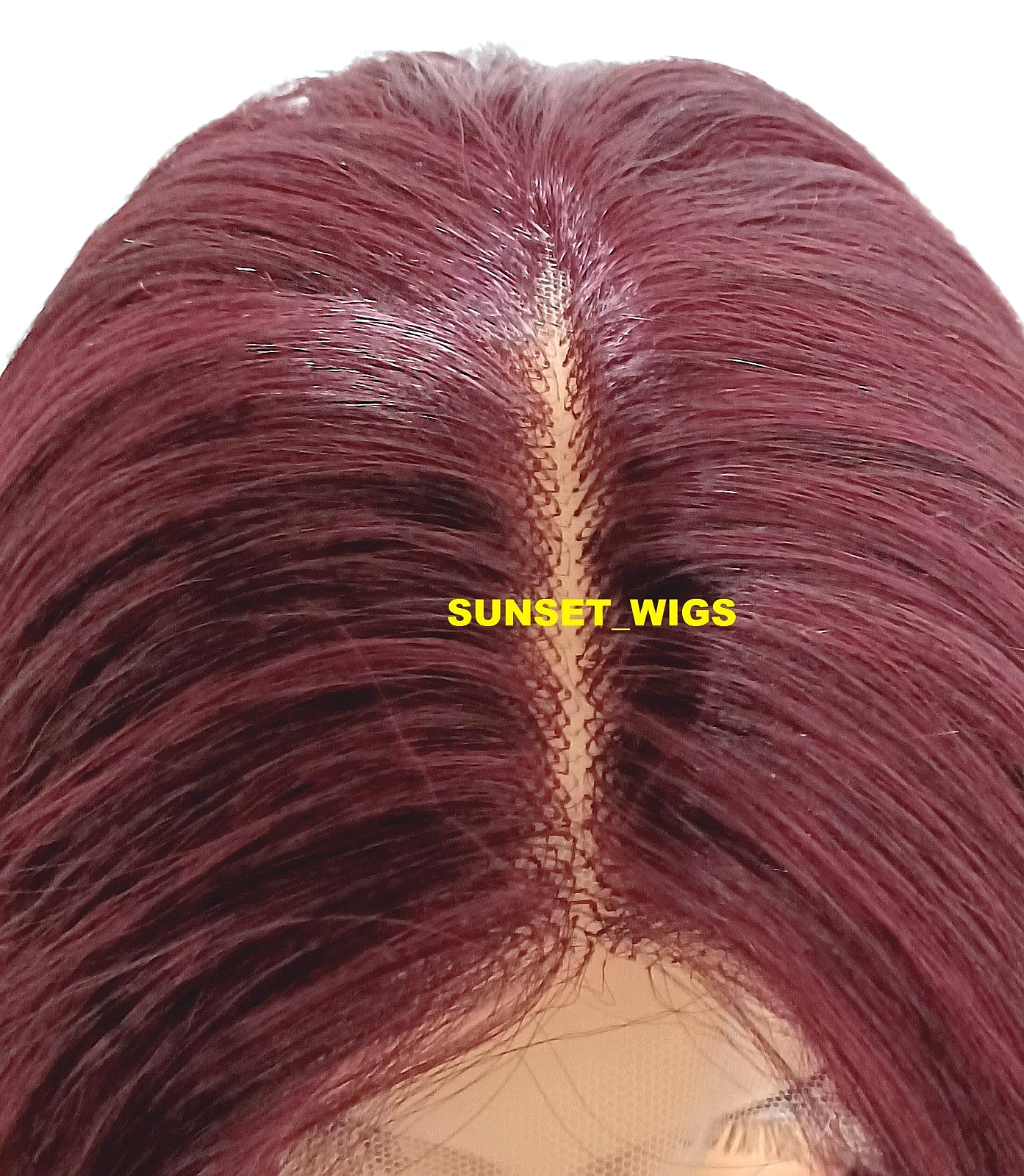 33″ LACE FRONT WIG LONG WAVY LAYERED BLACK BURGUNDY MIX #T1B.425 HEAT OK NWT