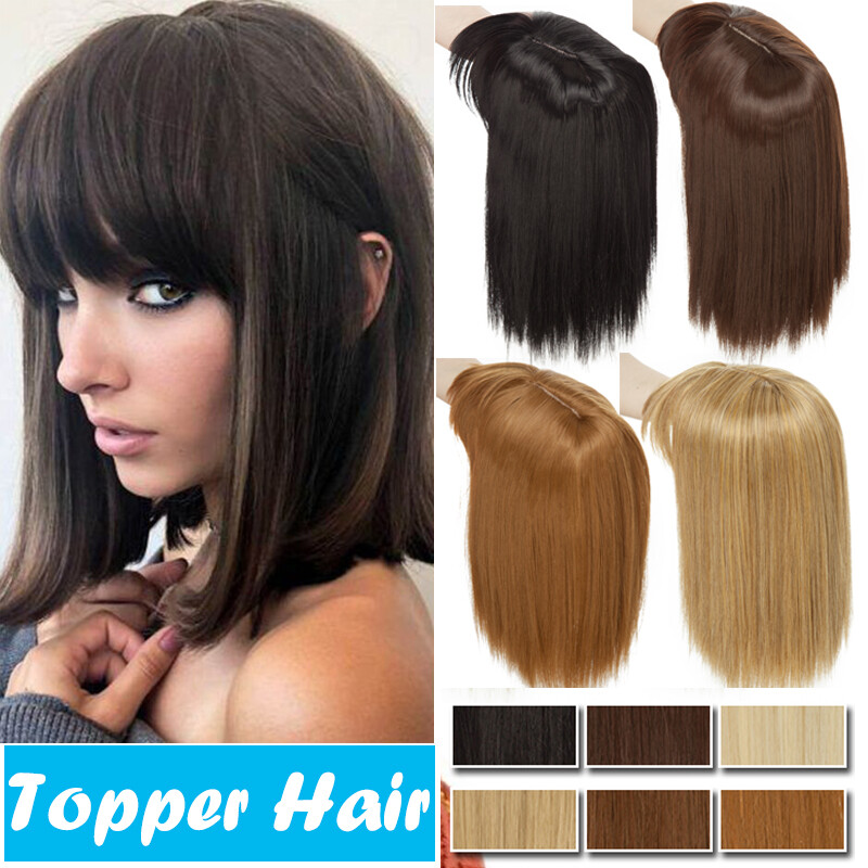 AS Human Clip in Topper Hairpieces Short/Long Full Head Straight Hair Extensions
