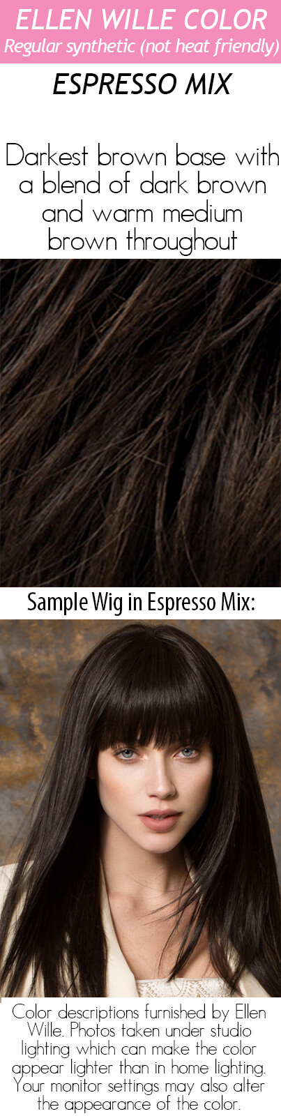ICONE DELUXE Wig by ELLEN WILLE, ANY COLOR! Hand-Tied, Mono Top + Lace Front NEW