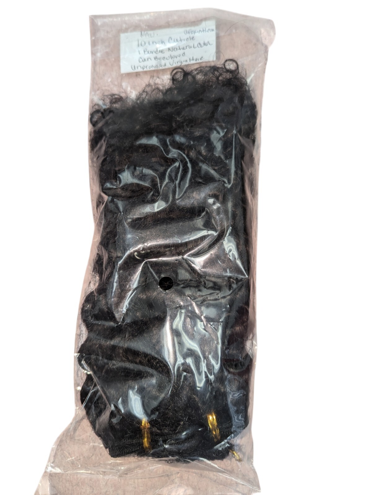 10 Inch Curly Wavy Cuticle Natural Color UnProcessed Virgin Hair 2 Pack Bundle