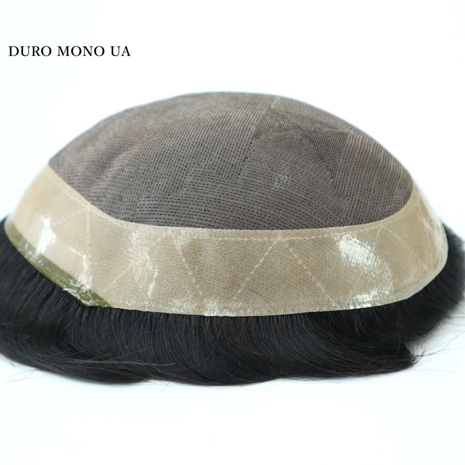 Mens Durable Hair Replacement System Fine Mono Toupee Indian Remy Hairpiece #1B