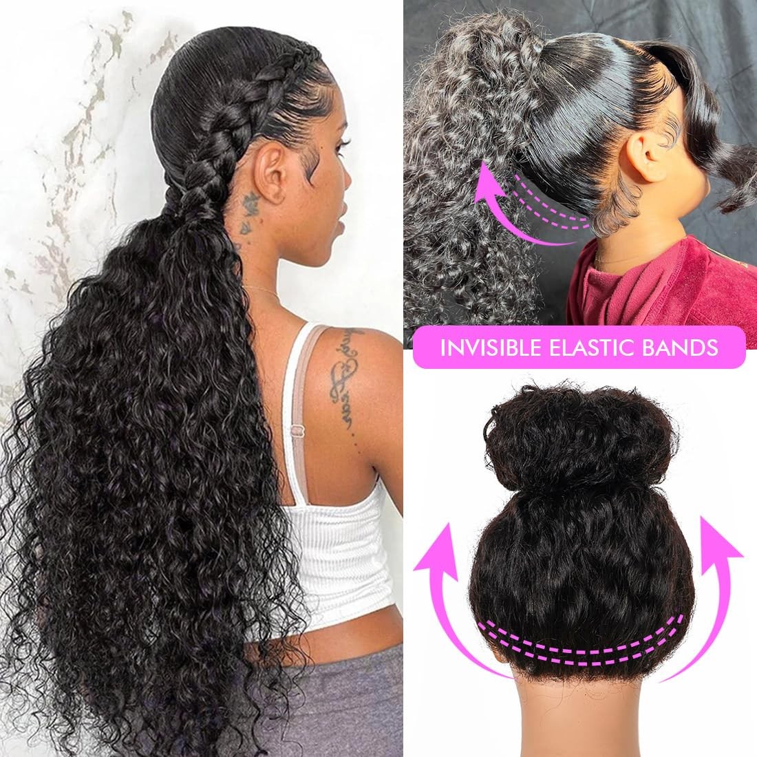 Healthair Deep Wave Lace Front Wig 360 Lace Front Wigs Human Hair Invisi Strap