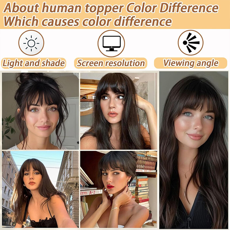 Clip in Bangs 100% Human Hair Extensions Wispy Air Curved Bangs Fringe Hairpiece