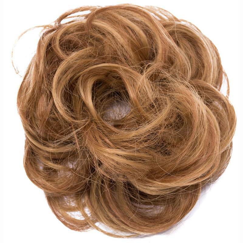 Large Messy Bun Hair Piece Scrunchie False Updo Cover Hair Extension Curly Thick