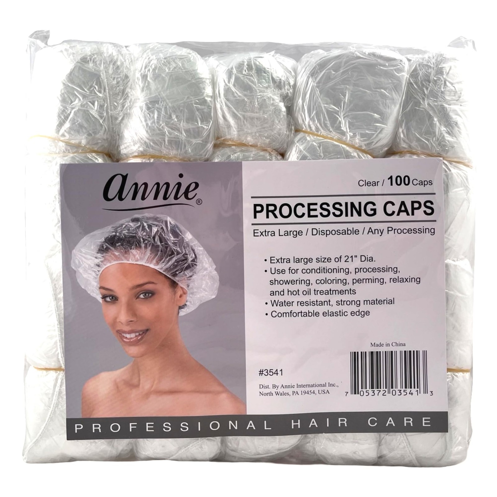 100 Count Extra Large Clear Hair Processing Caps For Home And Salon Use