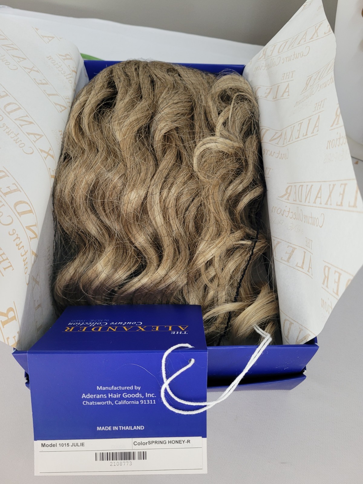 JULIE Alex Couture SPRING HONEY-R Lace Front Spiral Barrel Curls Soft Lob Wig