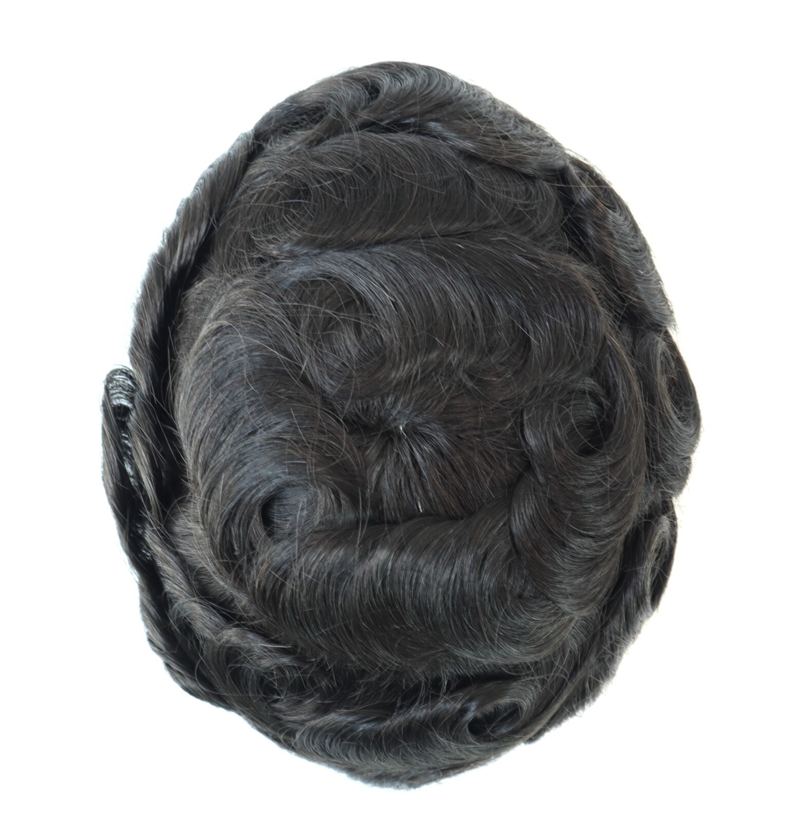 Toupee Men Human Hair Replecement System French Lace Wave Thin Skin Hairpiece Q6