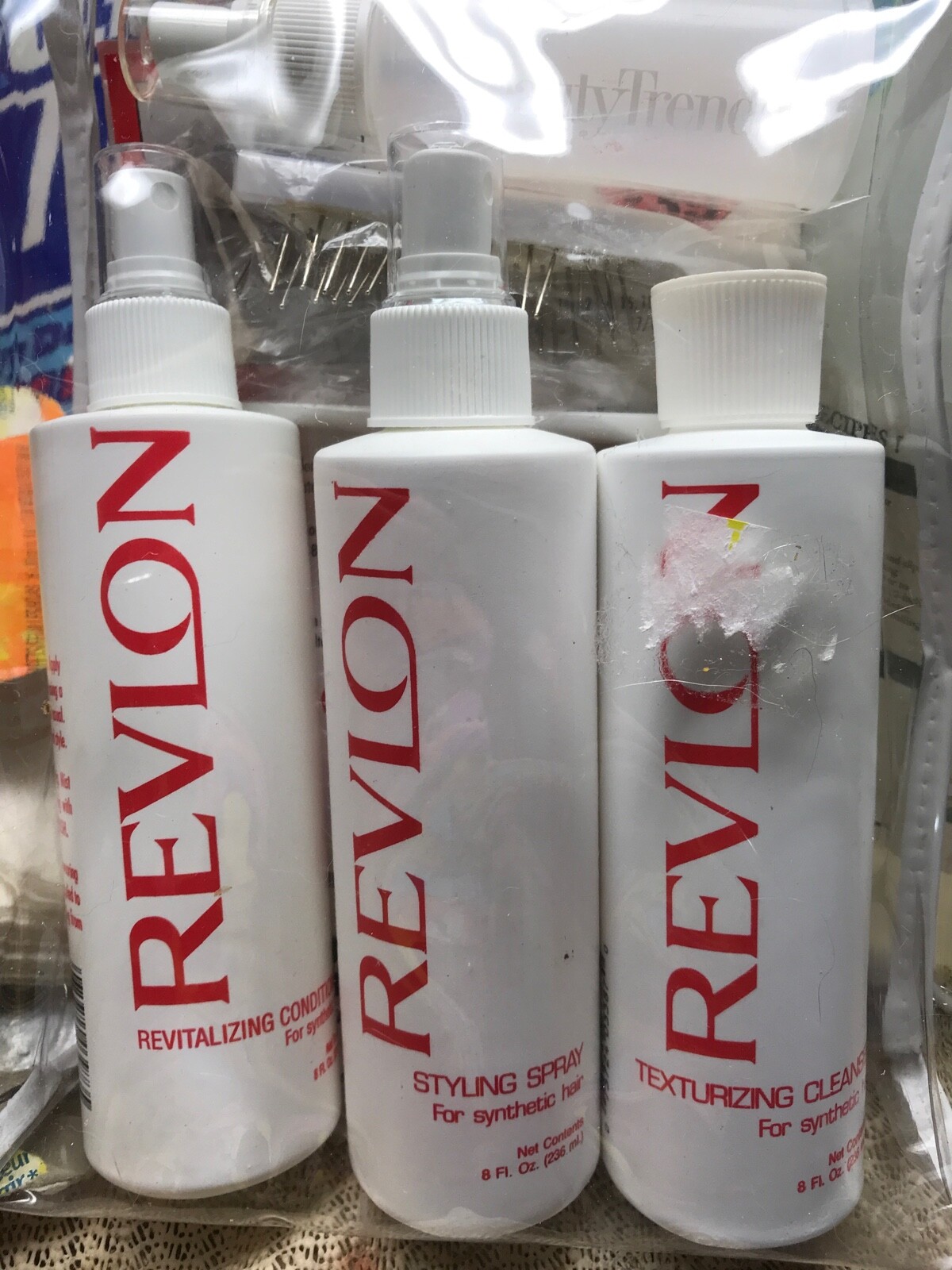 Vintage 1990’s DOLLY PARTON Wig Beauty Trends REVLON Hair Care Kit Lot Product