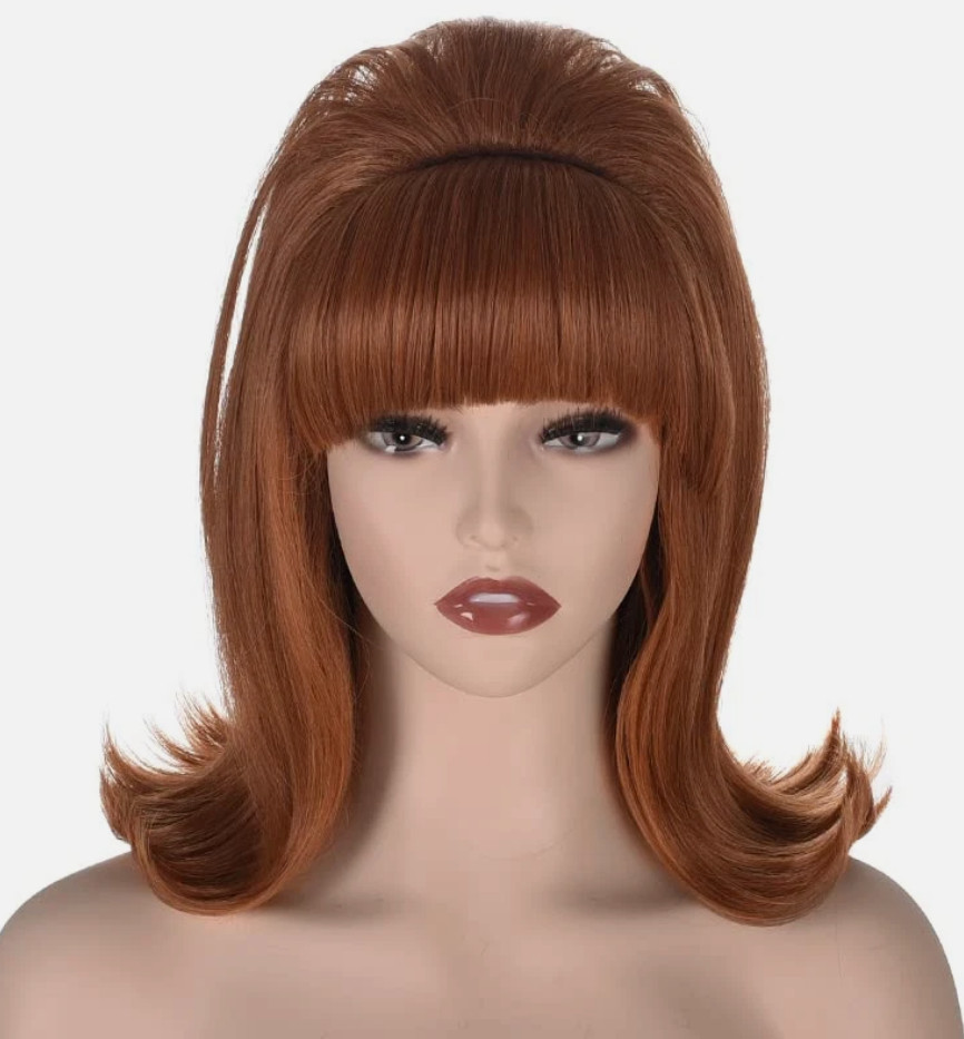 Womens Flip Wig 70S 60S Retro Beehive Style Bouffant Vintage Look Wig Costume