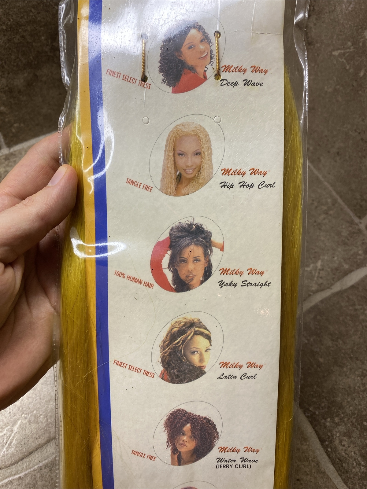 Shake N Go Milkyway 10” Color Yellow 100% Human Hair European WEAVE