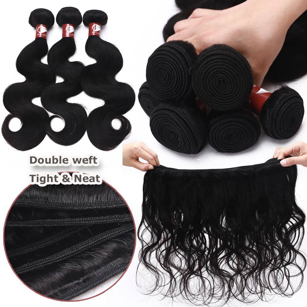 8-30 inch Sew In Malaysian Virgin Human Hair Extensions Weave Weft Body Wave US