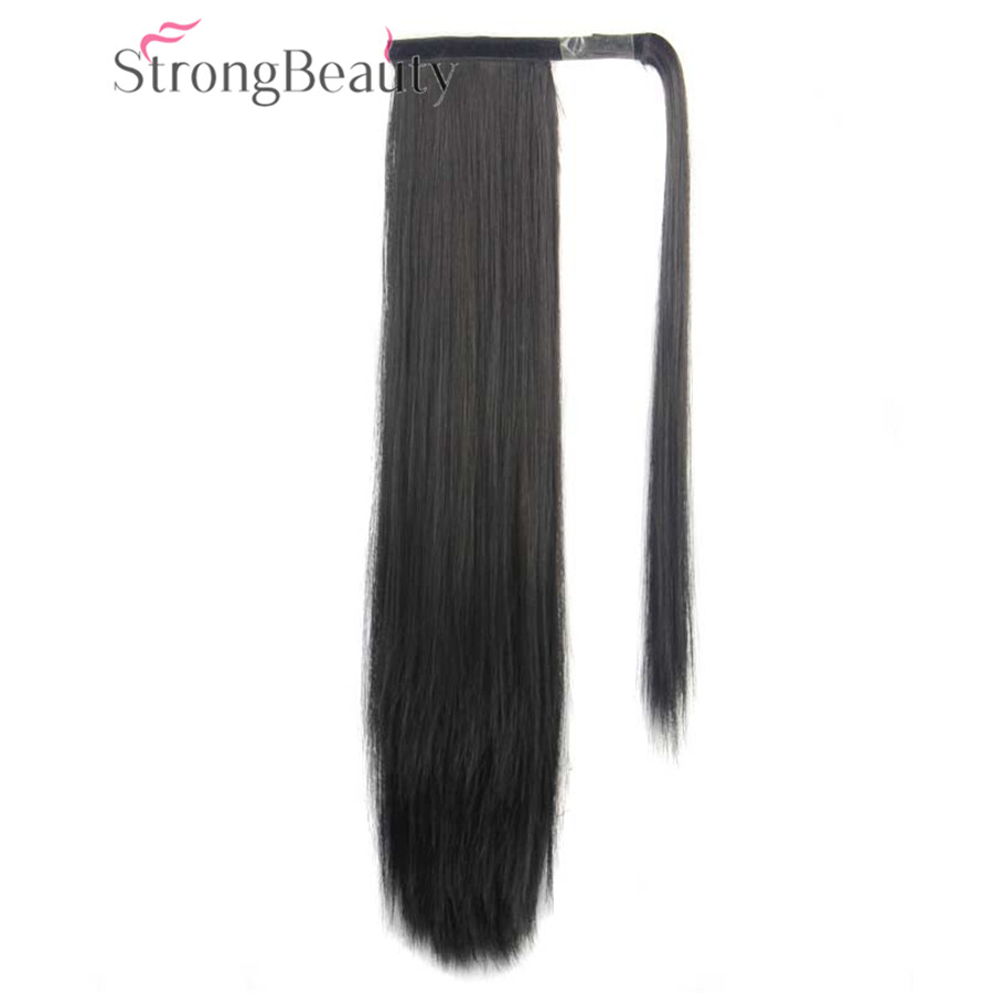 Synthetic Fake Hair Wraparound Ponytail Extensions High Temperature Fiber Women