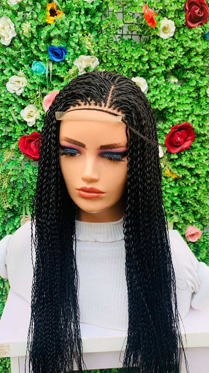 WATERMELON BRAIDED WIG ON 4″4 LACE CLOSURE 30″