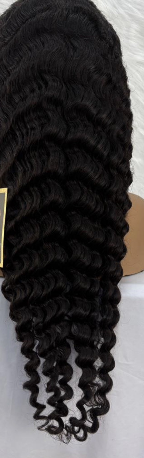100% Human Hair Wigs deep wave 13×6 Lace Frontal 34”inch Natural 200%d