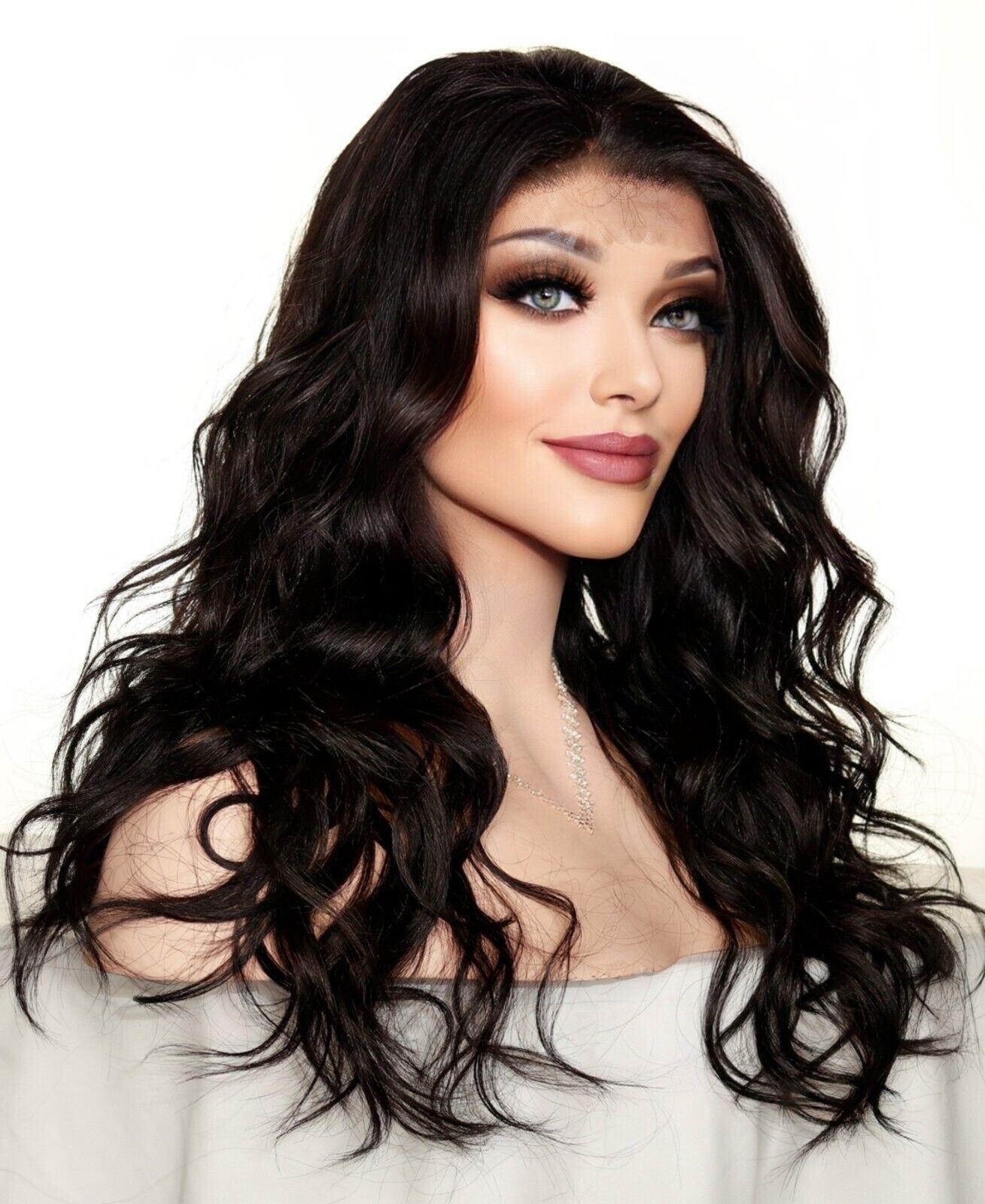 LACE FRONT HAND TIED HEAT FRIENDLY WIG EXQUISITE SENSUAL COLOR #2 #1471