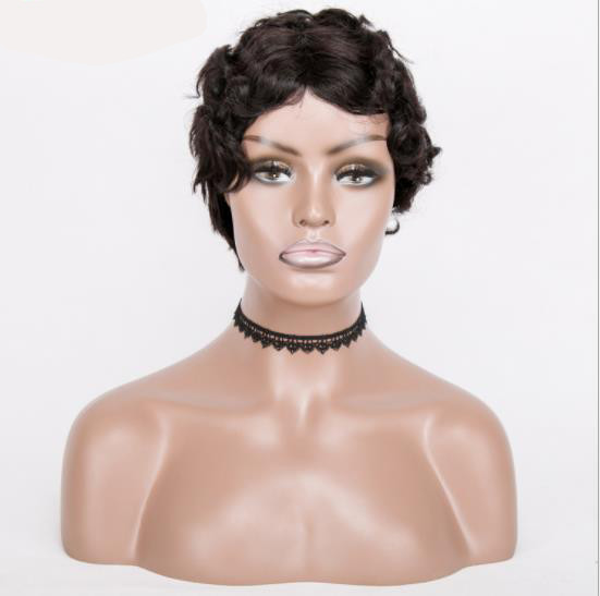 Finger Wave Wig 1970s -20s Short Retro Mid Curly Synthetic Wig Fancy Dress Patry
