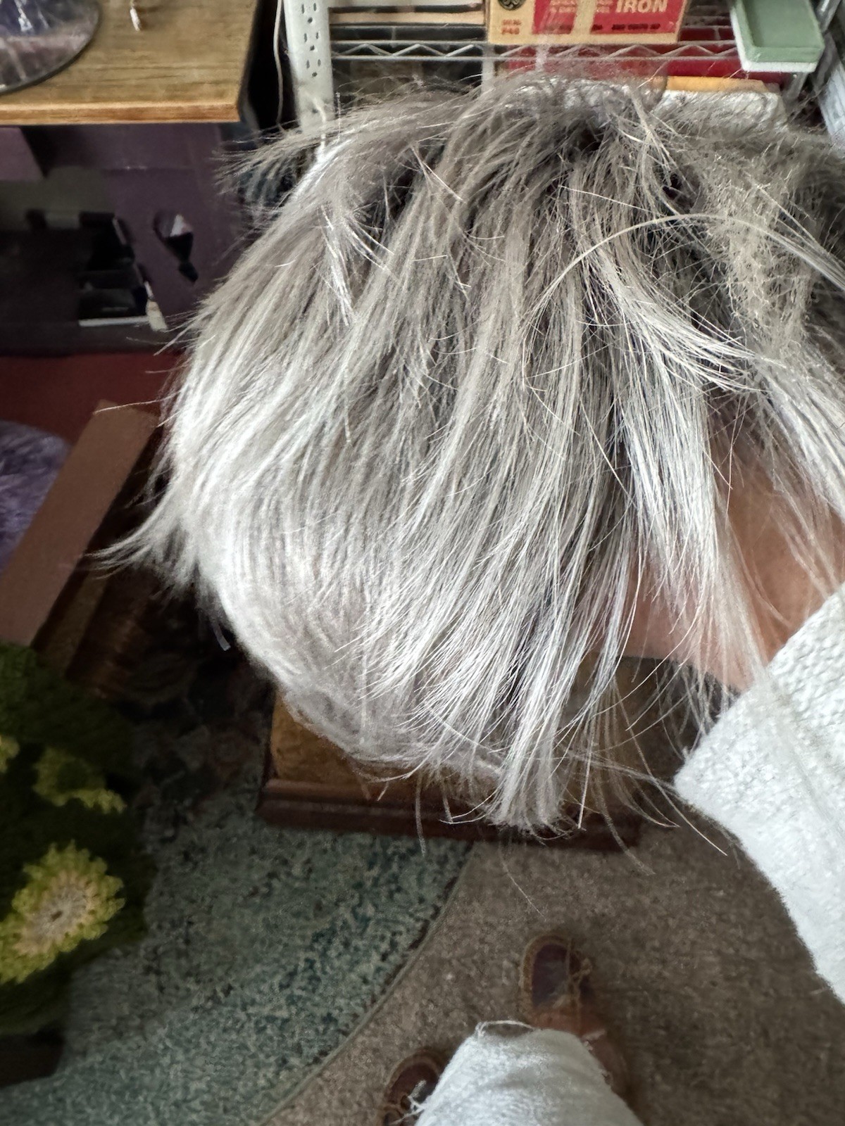Lot of 4 Short Platinum Gray Synthetic Wigs Layered Pixie Cuts