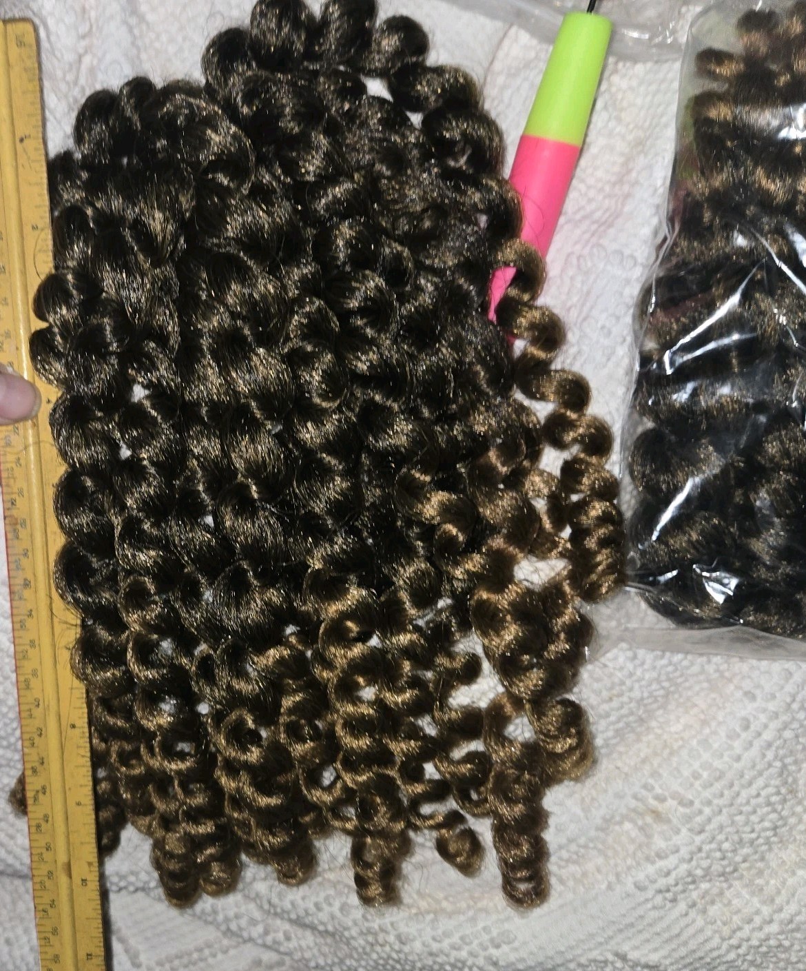 5 Pack 12” LUOYUDU Brown Dark Brown Kinky Curly Crochet Hair – Sealed
