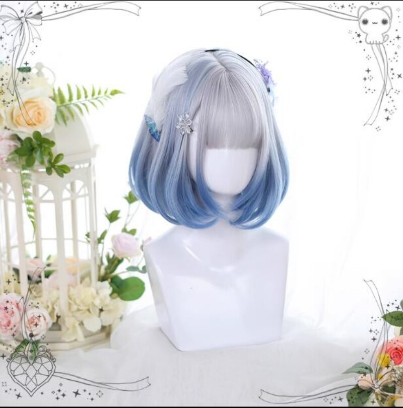 Harajuku Japanese Lolita New Hairpiece Cosplay Daily Cute JK Short Hair Full Wig
