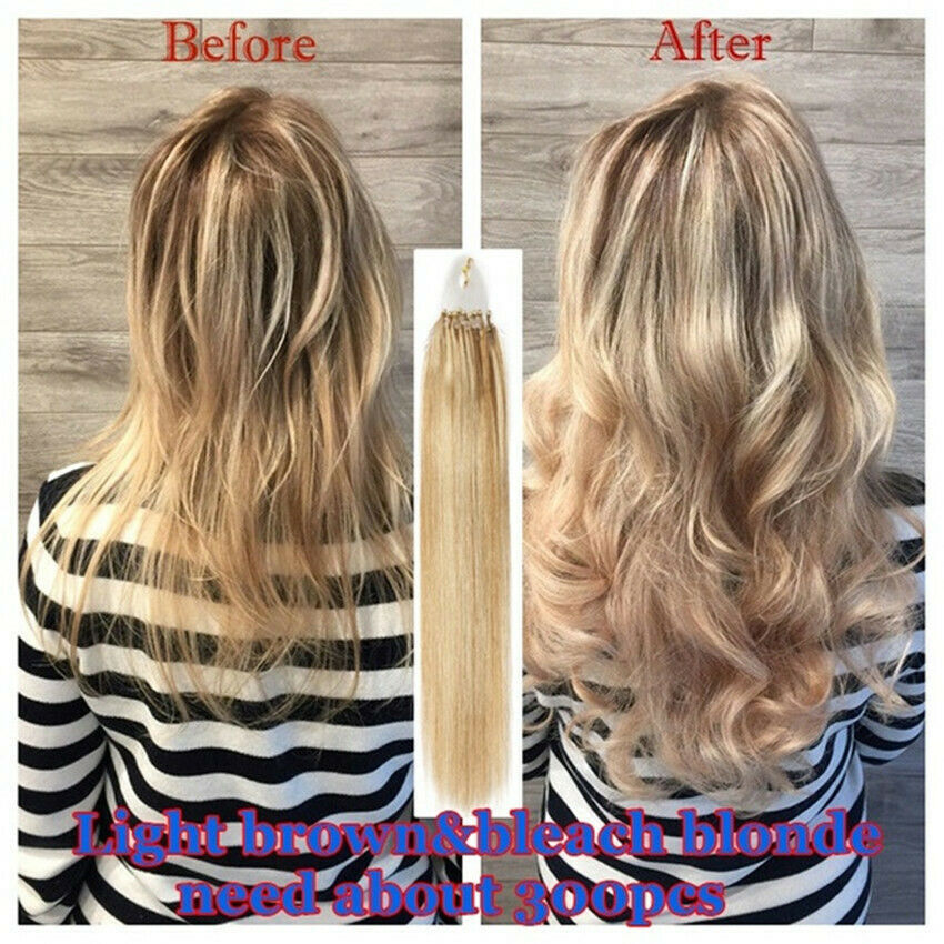 Pre Loop Micro Bead Hair Extensions Remy Russian Human Hair Micro Link Tip Hair