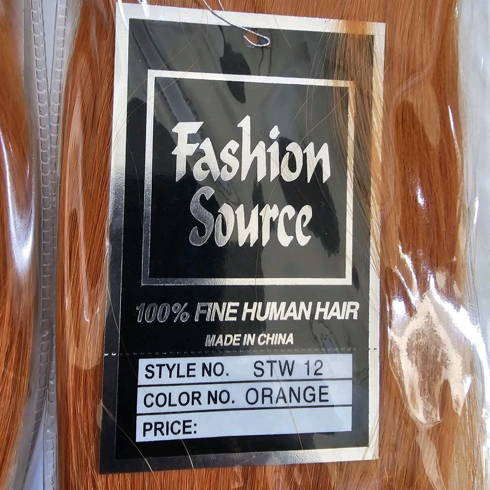 Fashion Source Sew In Weave Human Hair Extensions STW 12 Inch ORANGE (2 pack)