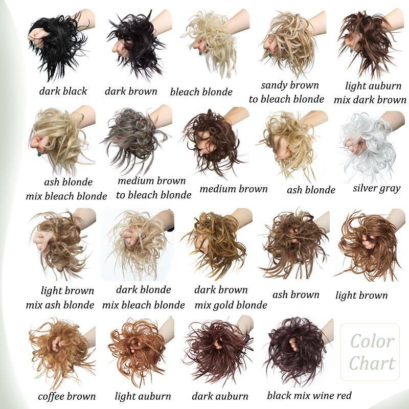 US LARGE Messy Bun Hair Piece Scrunchie Updo Wrap Hair Extensions as Human Bun