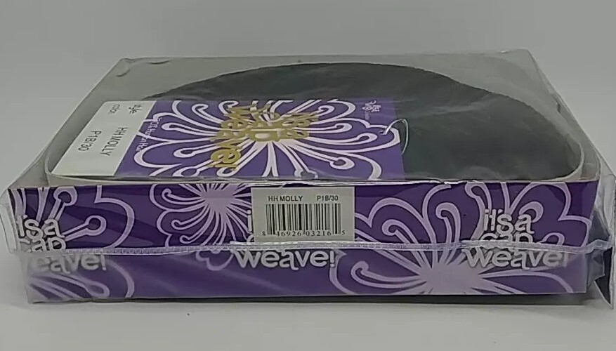 IT’S A WIG/CAP WEAVE 100% HUMAN HAIR MOLLY #P1B/30 SHORT BLACK/BROWN WIG (B1-A9)