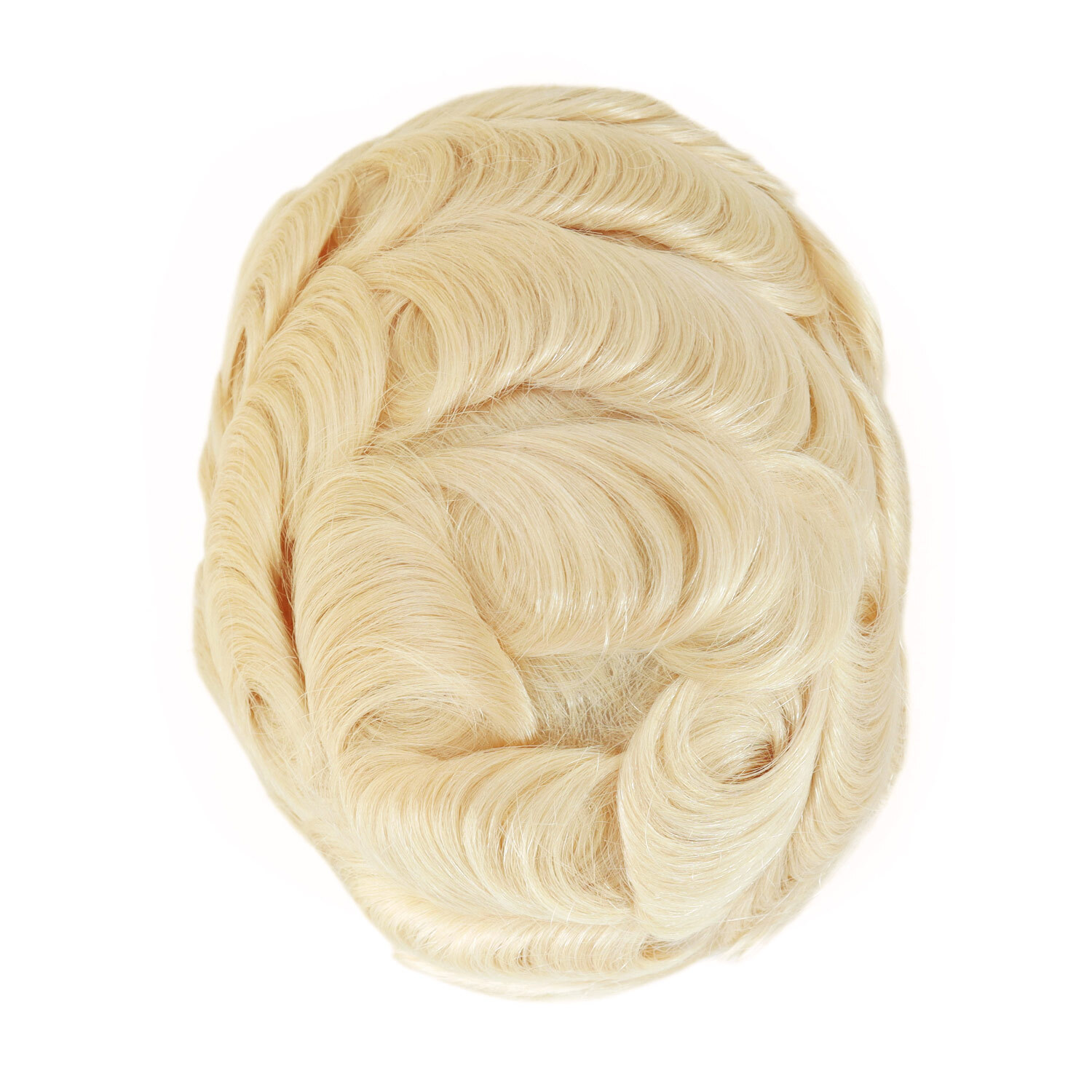 Toupee For Mens Hair Replecement System Thin Skin Human Wig Poly Skin Hairpiece