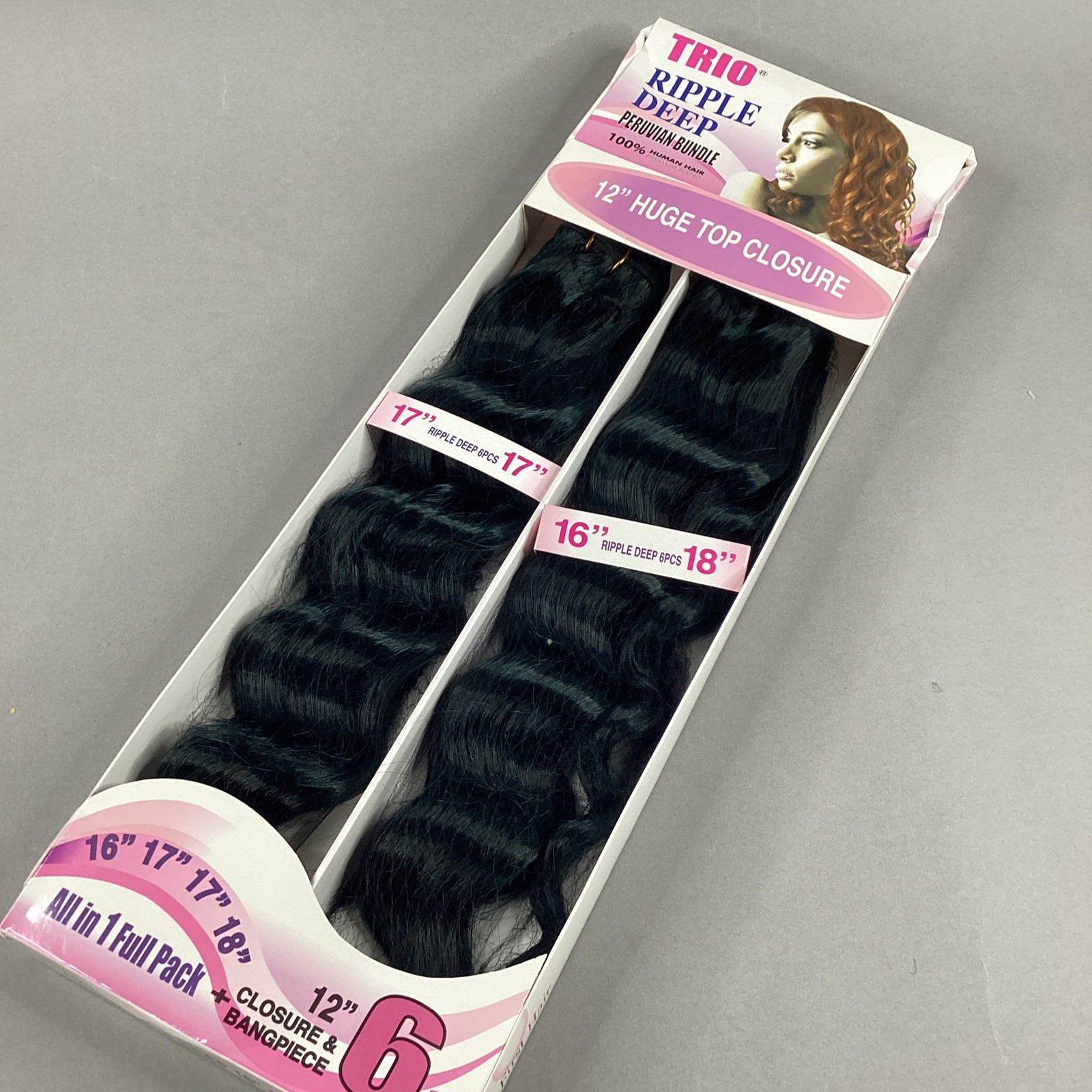 Ripple Deep #Olive Black 16” 18” All-in-One Premium Synthetic Hair Extensions