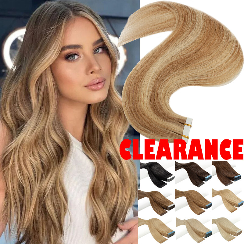 40PCS=100Gram THICK Tape In Skin Weft 100% Real Human Remy Hair Extensions Long