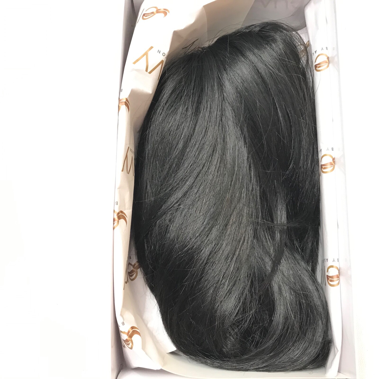 Envy Wig Haley Black Monofilament Hair Women Short Bangs Mono Top New