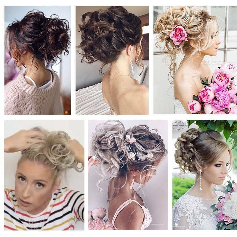 Extra Large Messy Bun Hair Extensions Scrunchie Wrap Ponytail Updo Hair Piece US