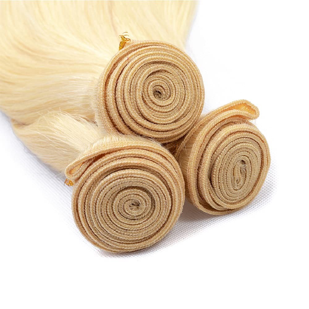 Blonde Bundles Human Hair 613 Straight Bundle Blonde Loose Wave 3 Bundles 18 20