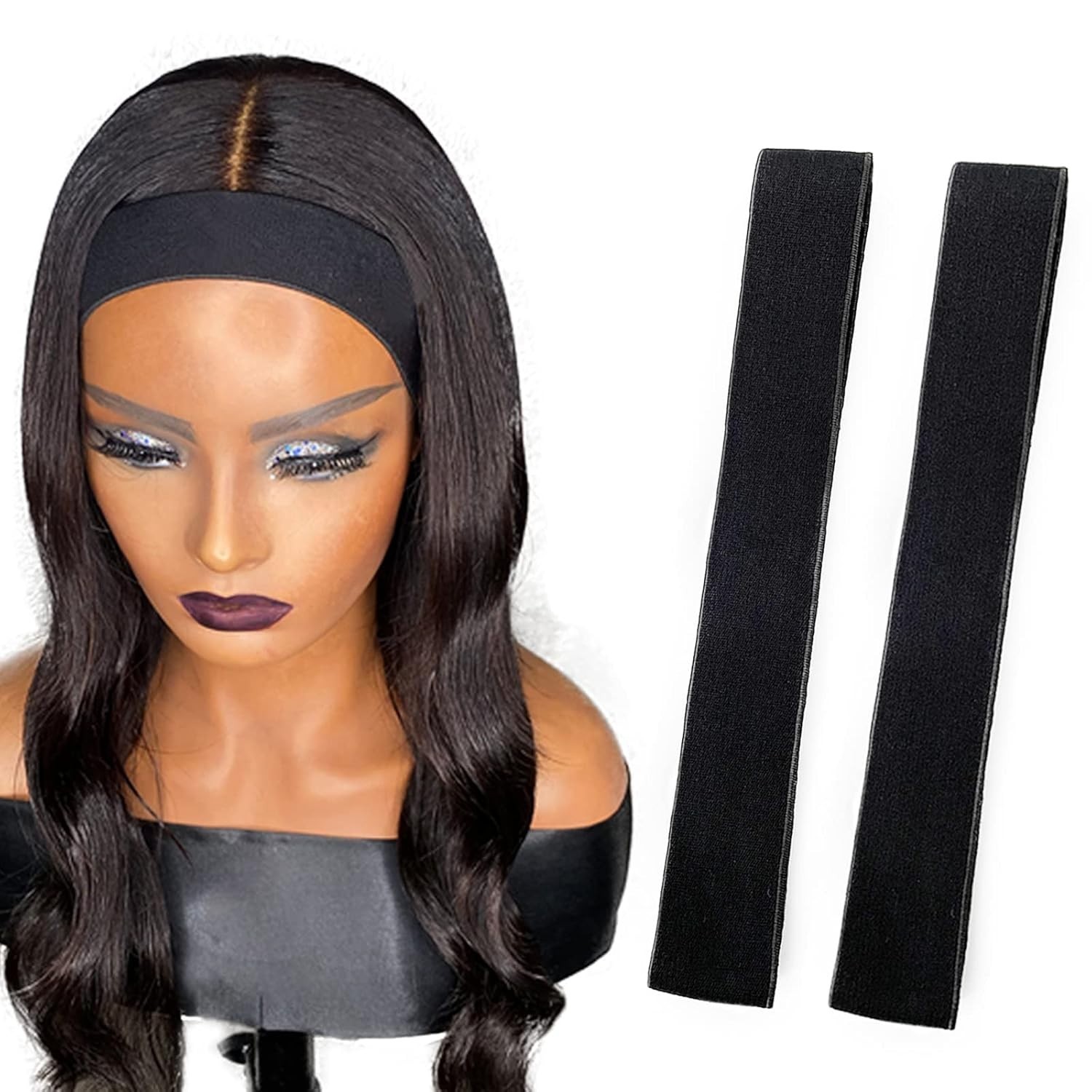 2 Count Elastic Wig Bands for Perfect Lace Closure Melting – Black Essentials