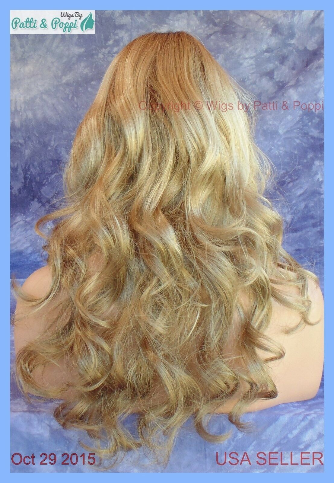 BRIANNA LACE FRONT MONOPART WIG BY ENVY SPARKLING CHAMPAGNE HOT DAZZLING WAVES