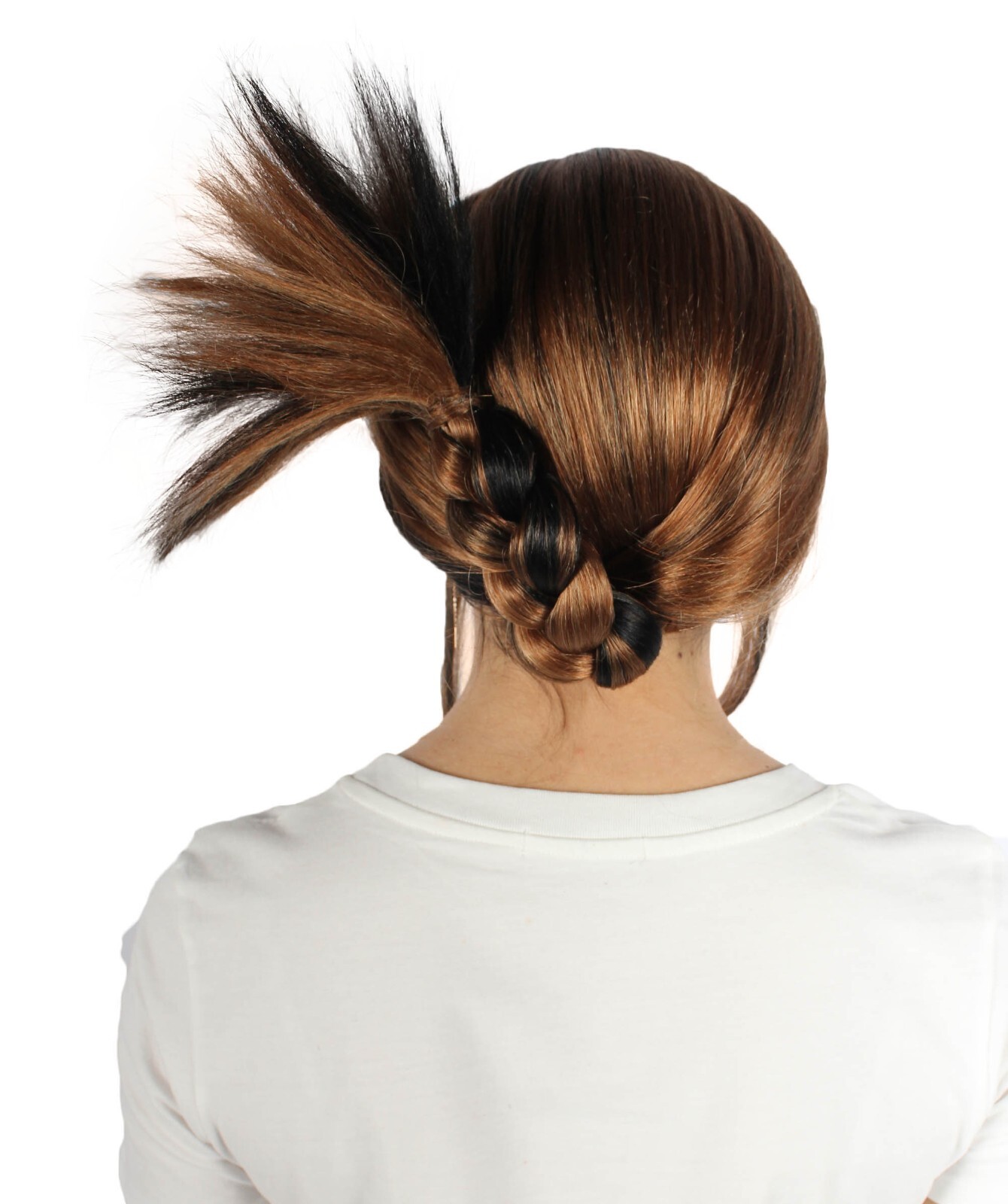 HPO Women’s Brown Rose Wig, Best for Halloween,Flame-retardant Synthetic HW-7108