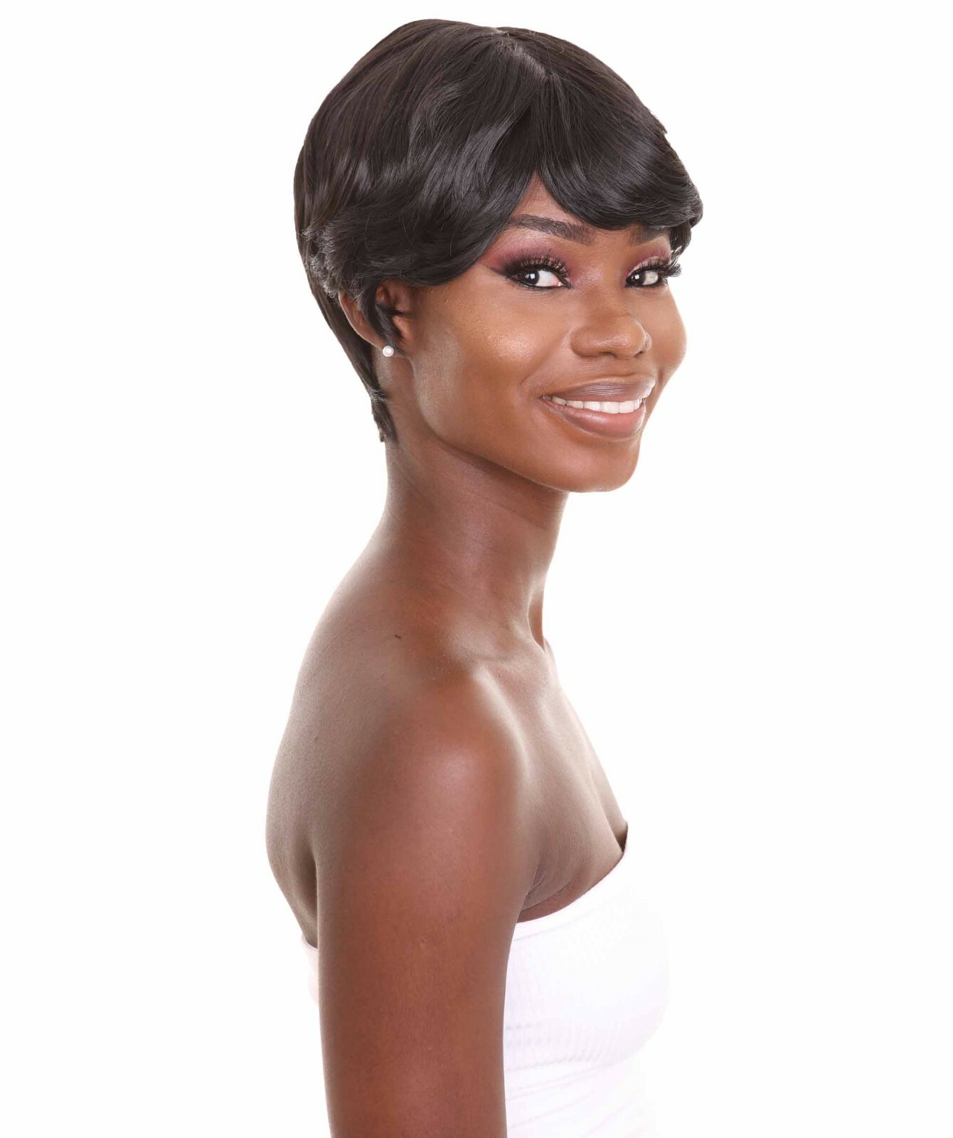 Nunique Women’s 10″ in. Capless Cap Heat Resistant Iconic Black Wig NUW-0063