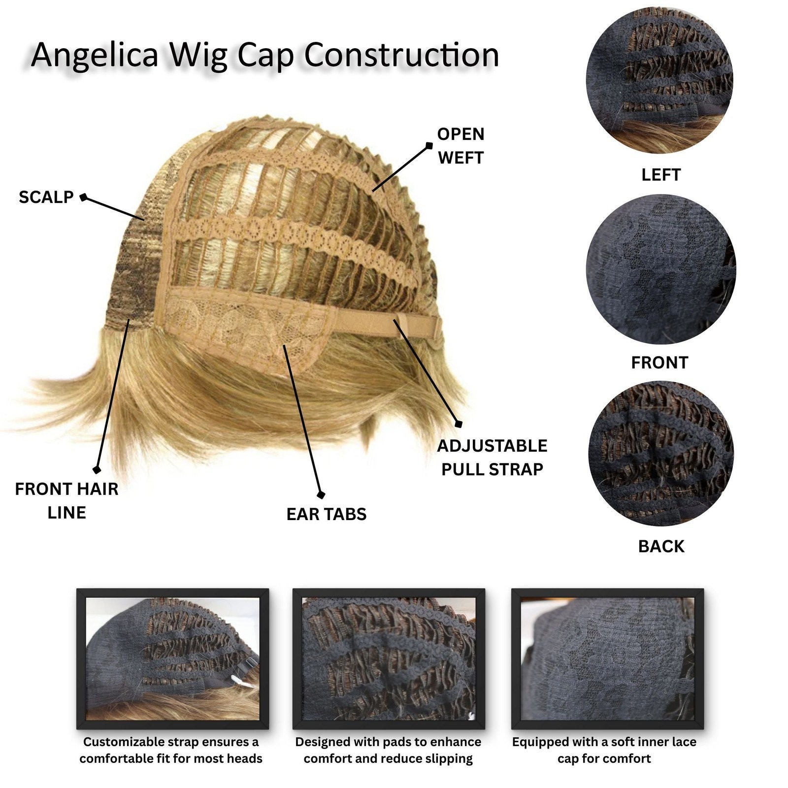 Noriko Angelica Synthetic Wig by Rene of Paris + Wig Lift Comb- Medium Brown