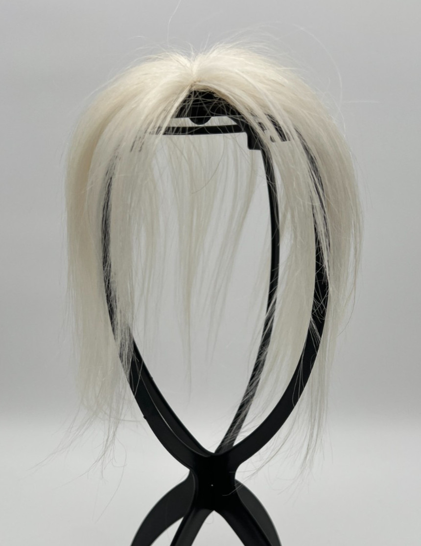 White Blonde 10in 100% Human Women Hair Topper