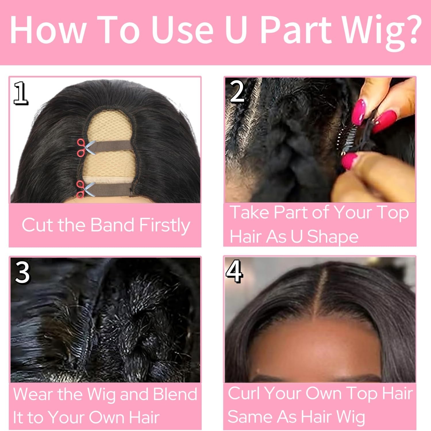 Body Wave U Part Wig Human Hair Upgrade U Part Human Hair Wig Clip In Half Wig